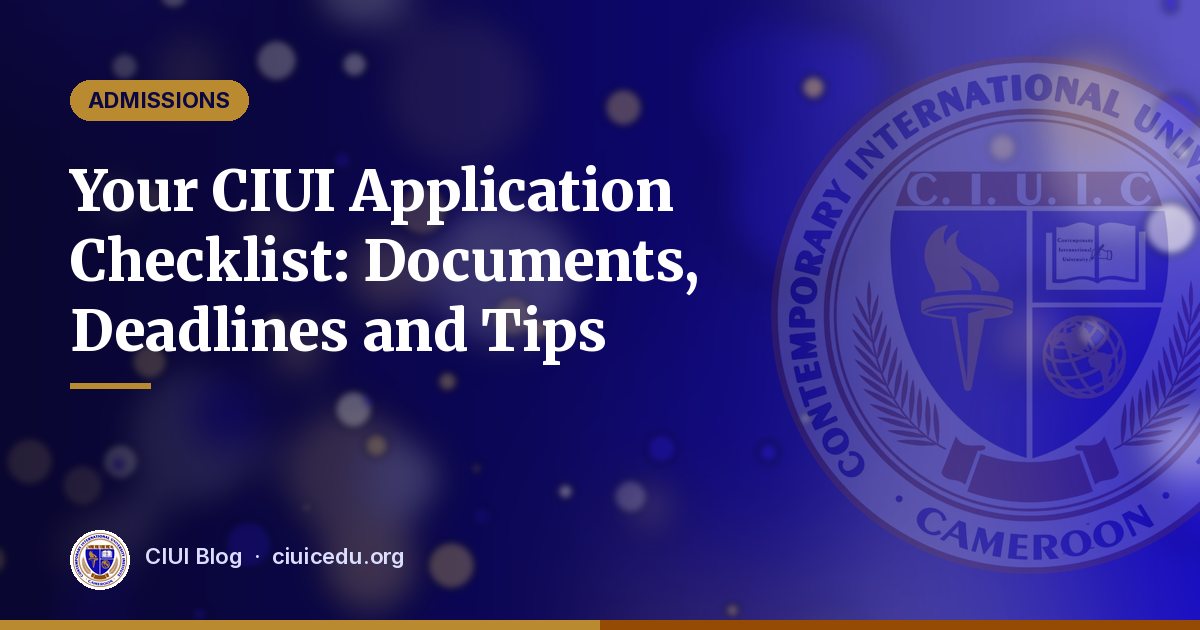A checklist with documents ready for a university application