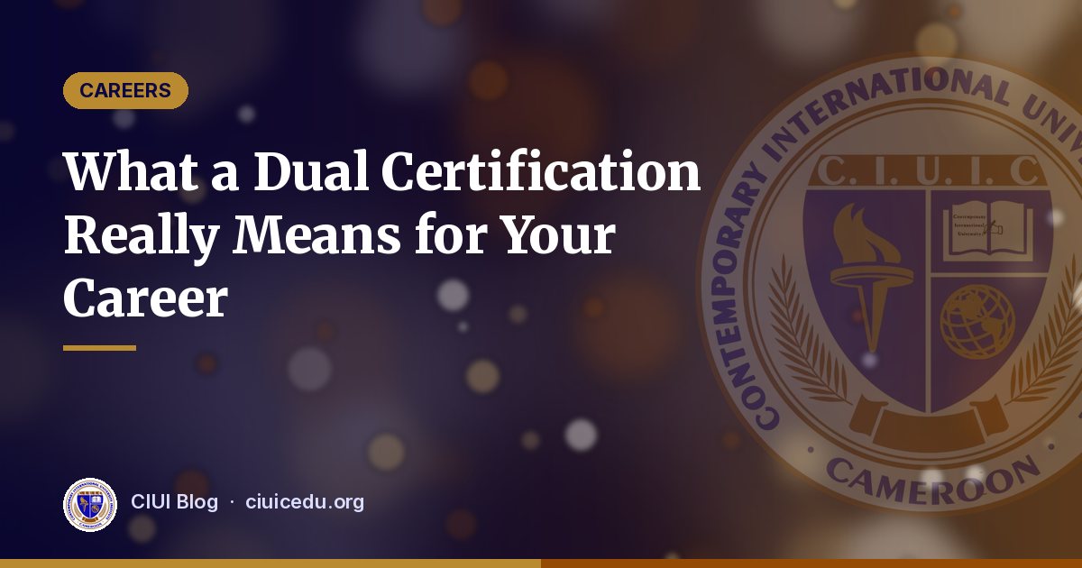 Two certificates side by side representing a dual certification